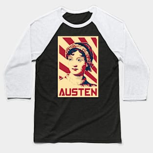 Jane Austen Retro Propaganda Baseball T-Shirt